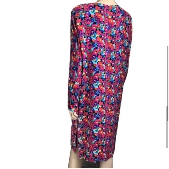 Vintage Carolyne Barton multi color long sleeve dress - Picture 10 of 12